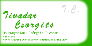 tivadar csorgits business card